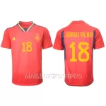 Maillot Espagne Jordi Alba 18 Homme Domicile Coupe du Monde 2022
