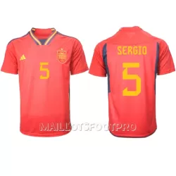 Maillot Espagne Sergio Busquets 5 Homme Domicile Coupe du Monde 2022 Maillot Espagne Sergio Busquets 5 Homme Domicile Coupe du Monde 2022