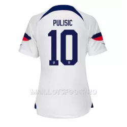 Maillot États-Unis Christian Pulisic 10 Femme Domicile Coupe du Monde 2022 Maillot États-Unis Christian Pulisic 10 Femme Domicile Coupe du Monde 2022
