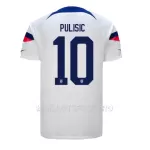 Maillot États-Unis Christian Pulisic 10 Homme Domicile Coupe du Monde 2022