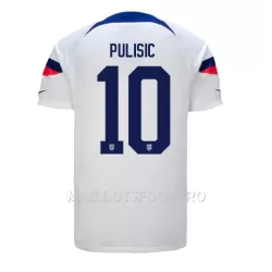 Maillot États-Unis Christian Pulisic 10 Homme Domicile Coupe du Monde 2022 Maillot États-Unis Christian Pulisic 10 Homme Domicile Coupe du Monde 2022