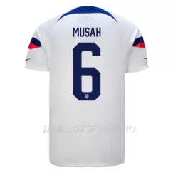 Maillot États-Unis Yunus MÉtats-Unish 6 Homme Domicile Coupe du Monde 2022 Maillot États-Unis Yunus MÉtats-Unish 6 Homme Domicile Coupe du Monde 2022