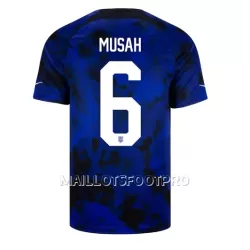 Maillot États-Unis Yunus MÉtats-Unish 6 Homme Extérieur Coupe du Monde 2022 Maillot États-Unis Yunus MÉtats-Unish 6 Homme Extérieur Coupe du Monde 2022