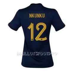 Maillot France Christopher Nkunku 12 Femme Domicile Coupe du Monde 2022 Maillot France Christopher Nkunku 12 Femme Domicile Coupe du Monde 2022