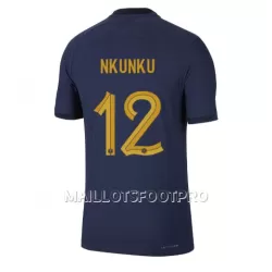Maillot France Christopher Nkunku 12 Homme Domicile Coupe du Monde 2022 Maillot France Christopher Nkunku 12 Homme Domicile Coupe du Monde 2022