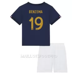 Maillot France Karim Benzema 19 Enfant Domicile Coupe du Monde 2022 Maillot France Karim Benzema 19 Enfant Domicile Coupe du Monde 2022