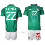 Maillot Mexique Hirving Lozano 22 Enfant Domicile Coupe du Monde 2022