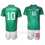 Maillot Mexique Orbelin Pineda 10 Enfant Domicile Coupe du Monde 2022