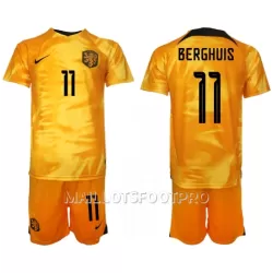 Maillot Pays-Bas Steven Berghuis 11 Enfant Domicile Coupe du Monde 2022 Maillot Pays-Bas Steven Berghuis 11 Enfant Domicile Coupe du Monde 2022