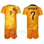 Maillot Pays-Bas Steven Bergwijn 7 Enfant Domicile Coupe du Monde 2022
