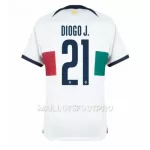 Maillot Portugal Diogo Jota 21 Homme Extérieur Coupe du Monde 2022