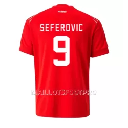 Maillot Suisse Haris Seferovic 9 Homme Domicile Coupe du Monde 2022 Maillot Suisse Haris Seferovic 9 Homme Domicile Coupe du Monde 2022