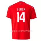 Maillot Suisse Steven Zuber 14 Homme Domicile Coupe du Monde 2022