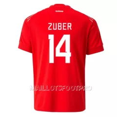 Maillot Suisse Steven Zuber 14 Homme Domicile Coupe du Monde 2022 Maillot Suisse Steven Zuber 14 Homme Domicile Coupe du Monde 2022