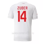 Maillot Suisse Steven Zuber 14 Homme Extérieur Coupe du Monde 2022