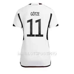 Maillot Allemagne Mario Gotze 11 Femme Domicile Coupe du Monde 2022 Maillot Allemagne Mario Gotze 11 Femme Domicile Coupe du Monde 2022