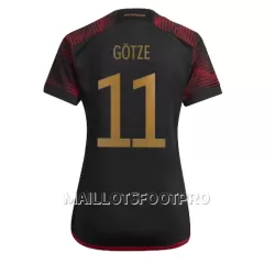Maillot Allemagne Mario Gotze 11 Femme Extérieur Coupe du Monde 2022 Maillot Allemagne Mario Gotze 11 Femme Extérieur Coupe du Monde 2022