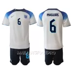 Maillot Angleterre Harry Maguire 6 Enfant Domicile Coupe du Monde 2022