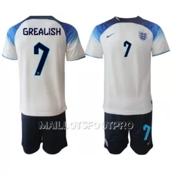 Maillot Angleterre Jack Grealish 7 Enfant Domicile Coupe du Monde 2022 Maillot Angleterre Jack Grealish 7 Enfant Domicile Coupe du Monde 2022