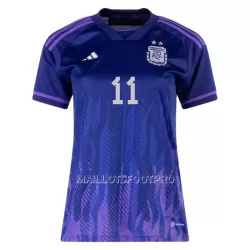 Maillot Argentine DI MARIA 11 Femme Extérieur Coupe du Monde 2022
