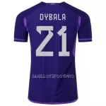 Maillot Argentine DYBALA 21 Homme Extérieur Coupe du Monde 2022