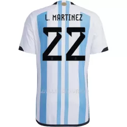 Maillot Argentine Lautaro Martinez 22 Homme Domicile Coupe du Monde 2022 Maillot Argentine Lautaro Martinez 22 Homme Domicile Coupe du Monde 2022