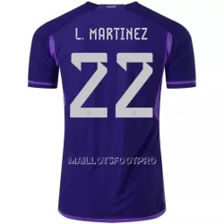Maillot Argentine Lautaro Martinez 22 Homme Extérieur Coupe du Monde 2022 Maillot Argentine Lautaro Martinez 22 Homme Extérieur Coupe du Monde 2022