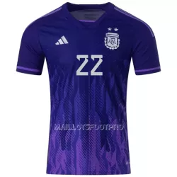 Maillot Argentine Lautaro Martinez 22 Homme Extérieur Coupe du Monde 2022