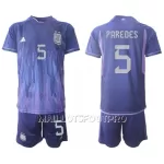 Maillot Argentine Leandro Paredes 5 Enfant Extérieur Coupe du Monde 2022