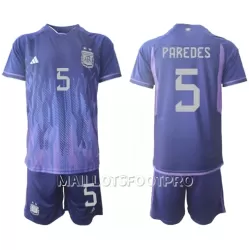 Maillot Argentine Leandro Paredes 5 Enfant Extérieur Coupe du Monde 2022 Maillot Argentine Leandro Paredes 5 Enfant Extérieur Coupe du Monde 2022