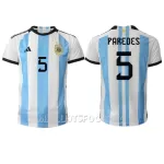 Maillot Argentine Leandro Paredes 5 Homme Domicile Coupe du Monde 2022