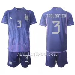 Maillot Argentine Nicolas Tagliafico 3 Enfant Extérieur Coupe du Monde 2022 Maillot Argentine Nicolas Tagliafico 3 Enfant Extérieur Coupe du Monde 2022