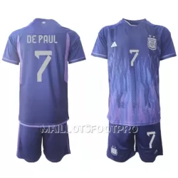 Maillot Argentine Rodrigo de Paul 7 Enfant Extérieur Coupe du Monde 2022 Maillot Argentine Rodrigo de Paul 7 Enfant Extérieur Coupe du Monde 2022