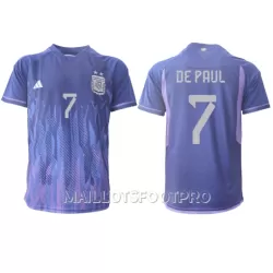 Maillot Argentine Rodrigo de Paul 7 Homme Extérieur Coupe du Monde 2022 Maillot Argentine Rodrigo de Paul 7 Homme Extérieur Coupe du Monde 2022