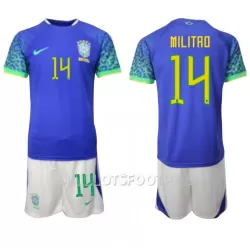 Maillot Brésil Eder Militao 14 Enfant Extérieur Coupe du Monde 2022 Maillot Brésil Eder Militao 14 Enfant Extérieur Coupe du Monde 2022