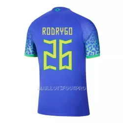 Maillot Brésil RODRYGO 26 Homme Extérieur Coupe du Monde 2022 Maillot Brésil RODRYGO 26 Homme Extérieur Coupe du Monde 2022