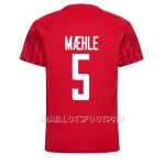 Maillot Danemark Joakim Maehle 5 Homme Domicile Coupe du Monde 2022