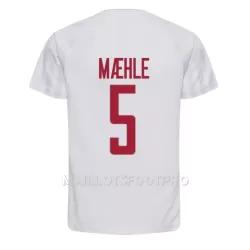 Maillot Danemark Joakim Maehle 5 Homme Extérieur Coupe du Monde 2022 Maillot Danemark Joakim Maehle 5 Homme Extérieur Coupe du Monde 2022