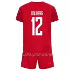 Maillot Danemark Kasper Dolberg 12 Enfant Domicile Coupe du Monde 2022