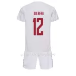 Maillot Danemark Kasper Dolberg 12 Enfant Extérieur Coupe du Monde 2022