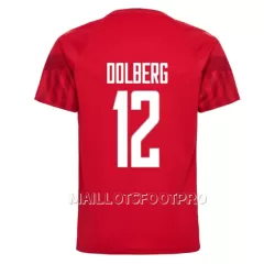 Maillot Danemark Kasper Dolberg 12 Homme Domicile Coupe du Monde 2022 Maillot Danemark Kasper Dolberg 12 Homme Domicile Coupe du Monde 2022