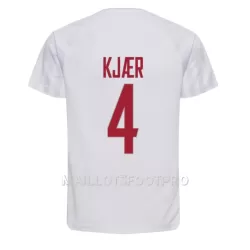Maillot Danemark Simon Kjaer 4 Homme Extérieur Coupe du Monde 2022 Maillot Danemark Simon Kjaer 4 Homme Extérieur Coupe du Monde 2022