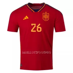 Maillot Espagne PEDRI 26 Homme Domicile Coupe du Monde 2022