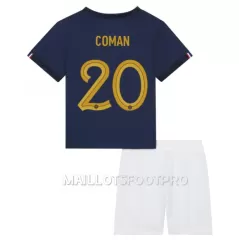 Maillot France Kingsley Coman 20 Enfant Domicile Coupe du Monde 2022 Maillot France Kingsley Coman 20 Enfant Domicile Coupe du Monde 2022