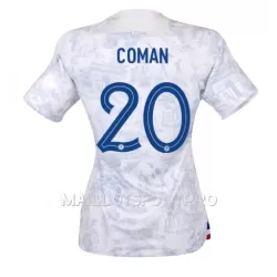 Maillot France Kingsley Coman 20 Femme Extérieur Coupe du Monde 2022 Maillot France Kingsley Coman 20 Femme Extérieur Coupe du Monde 2022