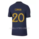 Maillot France Kingsley Coman 20 Homme Domicile Coupe du Monde 2022