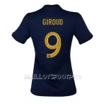 Maillot France Olivier Giroud 9 Femme Domicile Coupe du Monde 2022