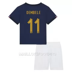 Maillot France Ousmane Dembele 11 Enfant Domicile Coupe du Monde 2022 Maillot France Ousmane Dembele 11 Enfant Domicile Coupe du Monde 2022