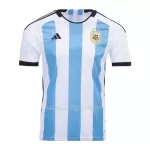 Maillot Argentine 3 Star Homme Domicile Coupe du Monde 2022