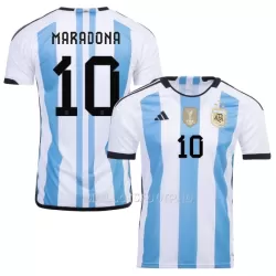 Maillot Argentine 3 Star MARADONA 10 Homme Domicile Coupe du Monde 2022 Maillot Argentine 3 Star MARADONA 10 Homme Domicile Coupe du Monde 2022